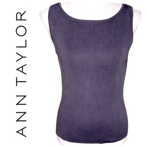 Ann Taylor Purple Silk Sleeveless Shell Tank Classic Basic Career Size Small